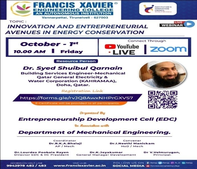 Innovation and Entrepreneurial Avenues in Energy Conservation