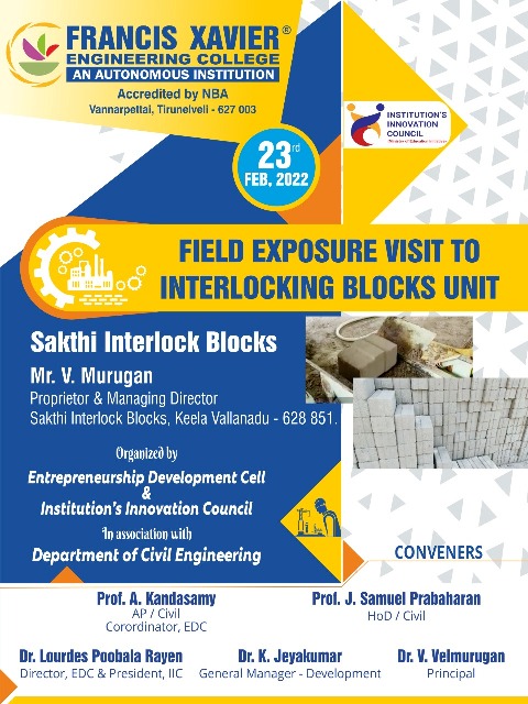 Field Exposure visit to Interlocking Blocks Unit