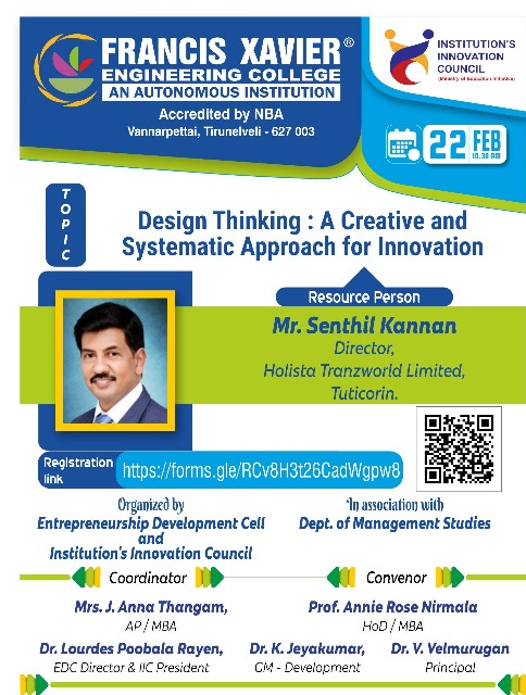 Webinar on Design Thinking: A Creative and Systematic Approach for Innovation