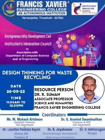 Seminar on Design Thinking for Waste Recycling