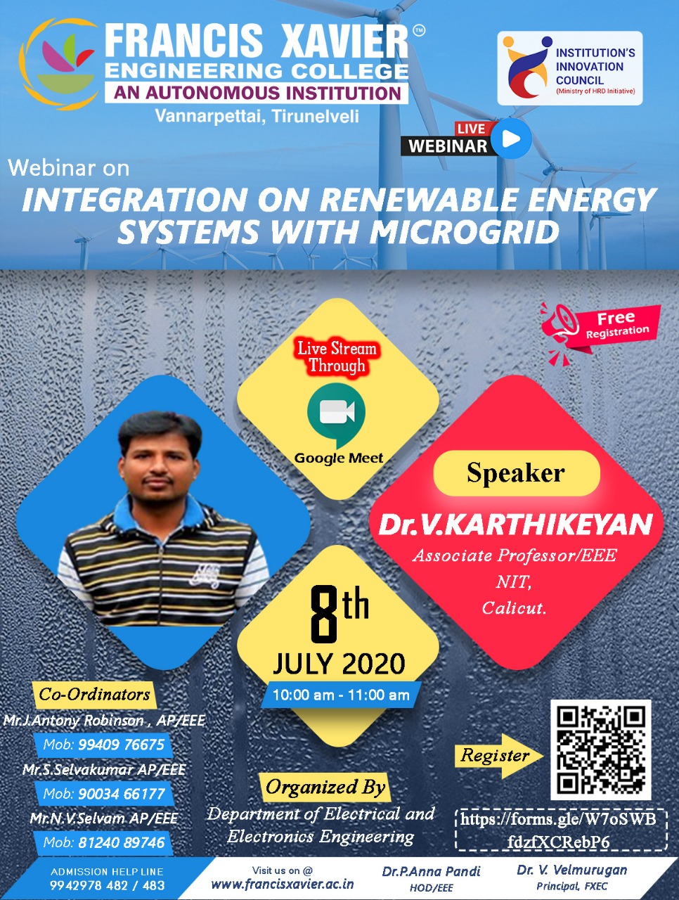 Webinar on INTEGRATION ON RENEWABLE ENERGY SYSTEMS WITH MICROGRID