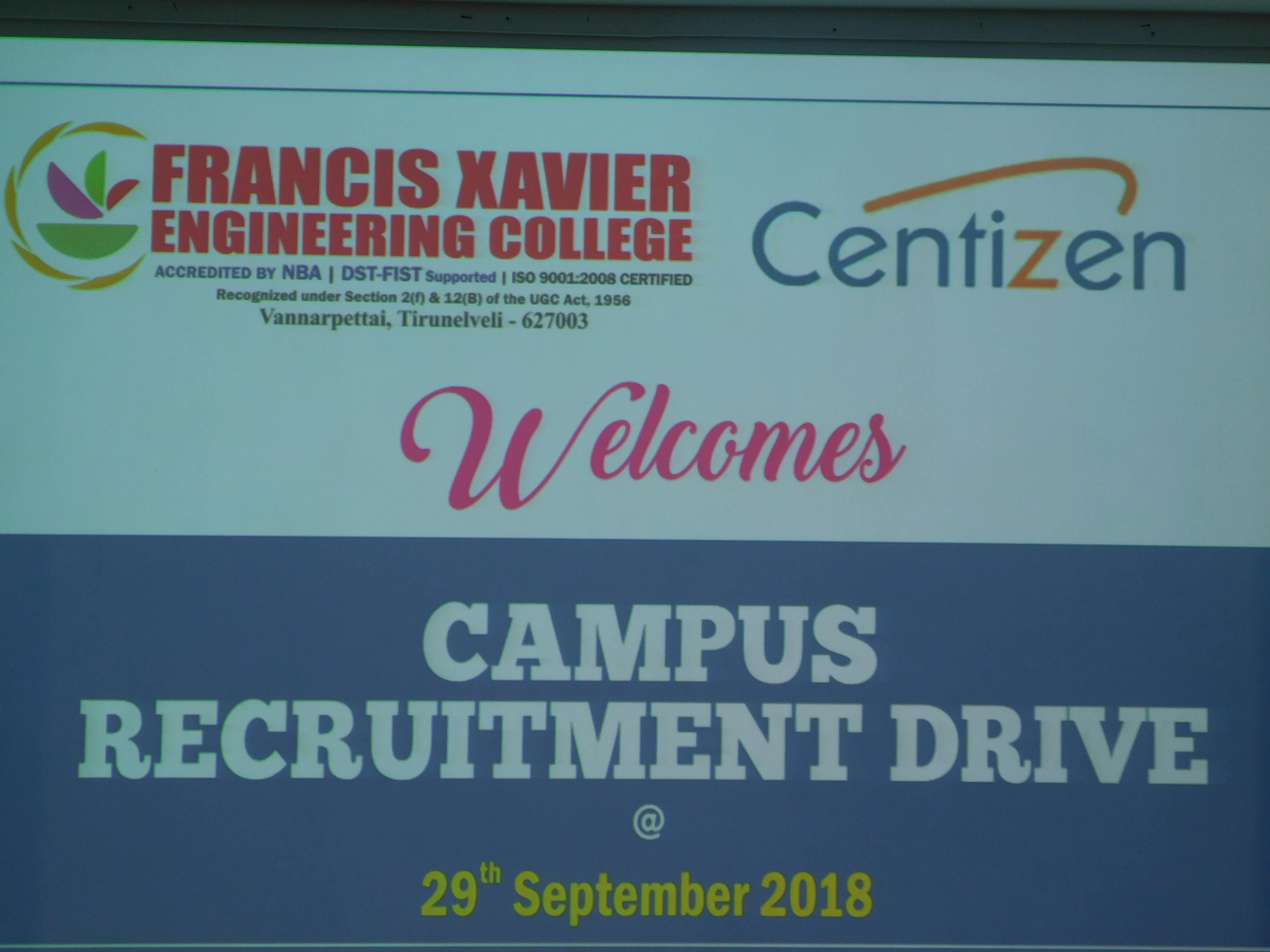 Report of Centizen Campus  Drive on 29-09-18