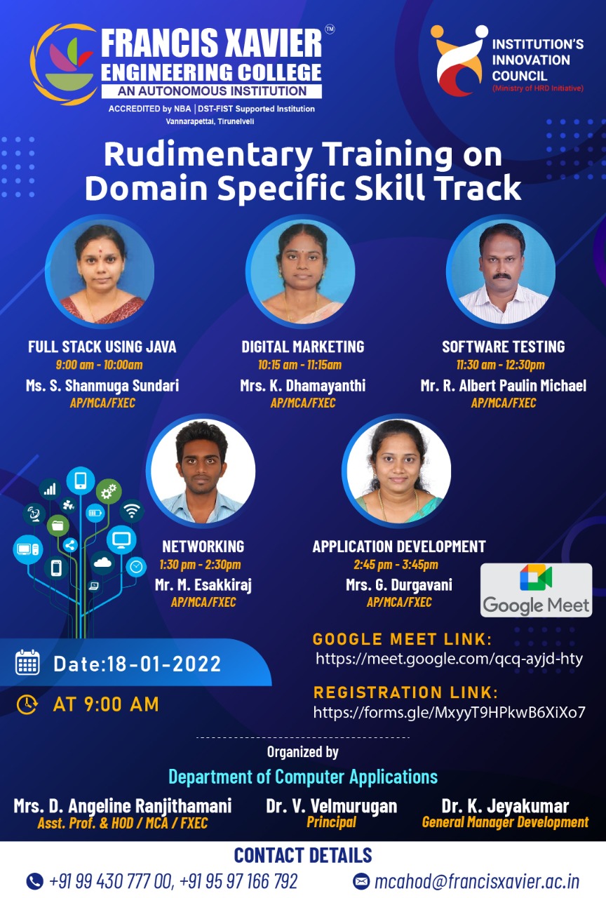 Rudimentary Training On Domain Specific Skill Track