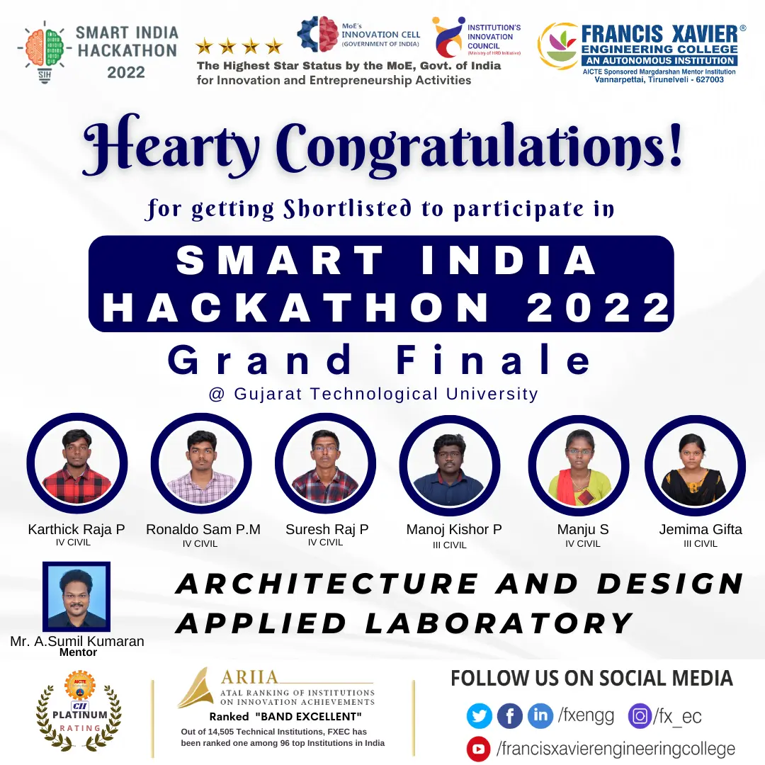 Smart India Hackathon 2022 - Architecture and Design Applied Lab