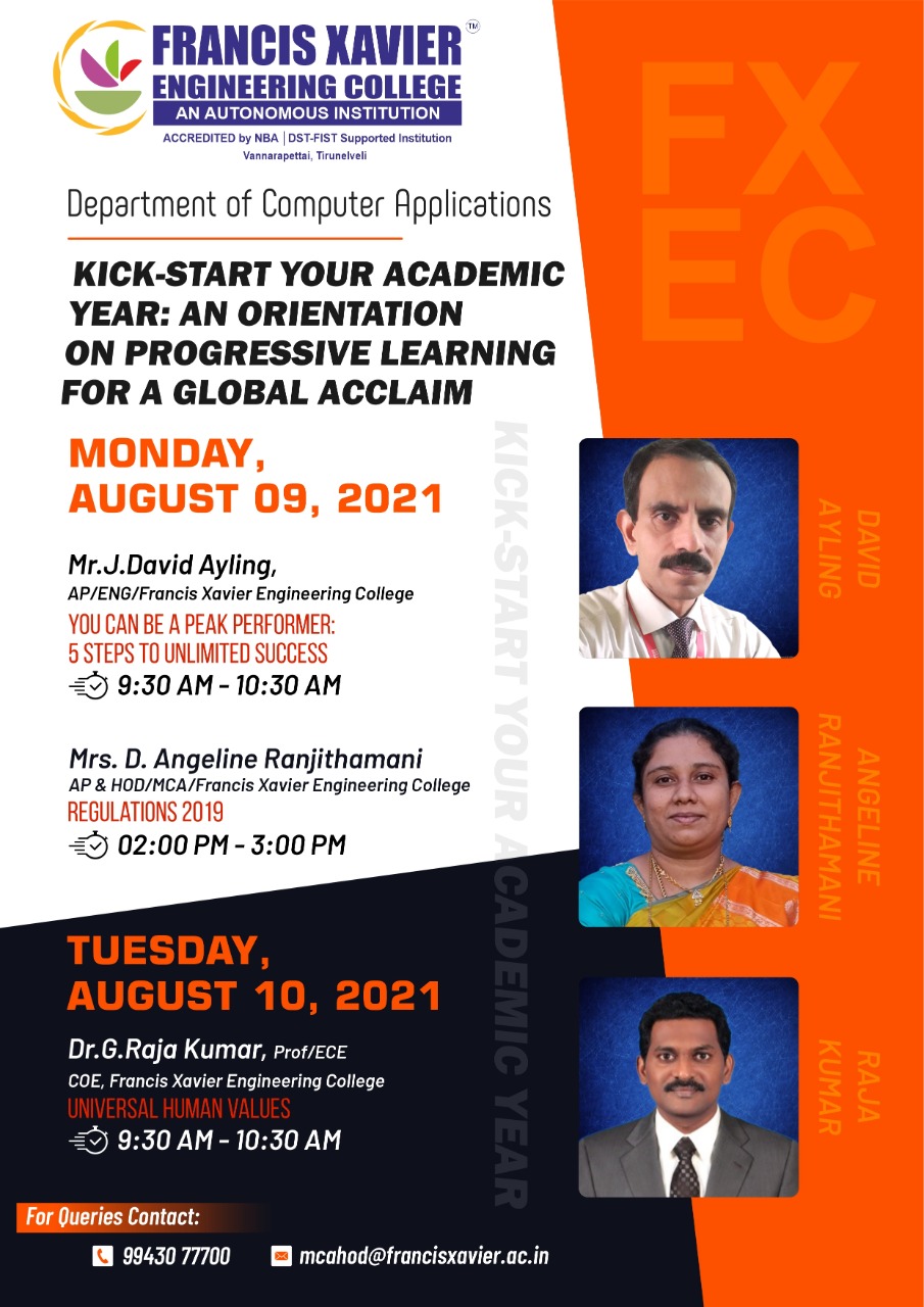 Kick-start your Academic Year: An Orientation on Progressive Learning for a Global Acclaim