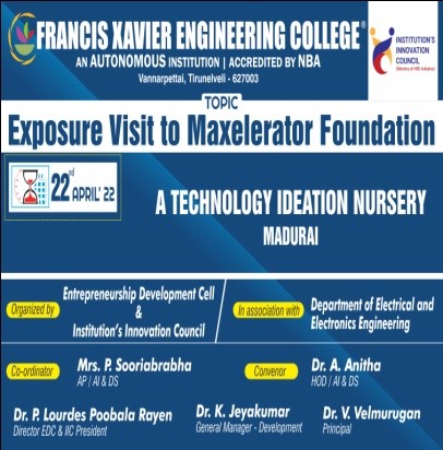 Exposure Visit to Maxelerator Foundation A Technology Ideation Nursery