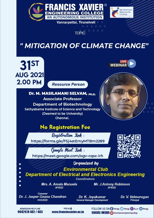 Mitigation of climate change