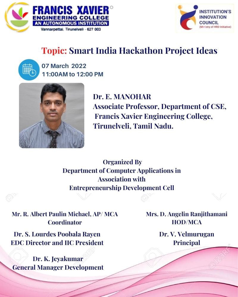 Seminar on Smart India Hackthon Project Ideas