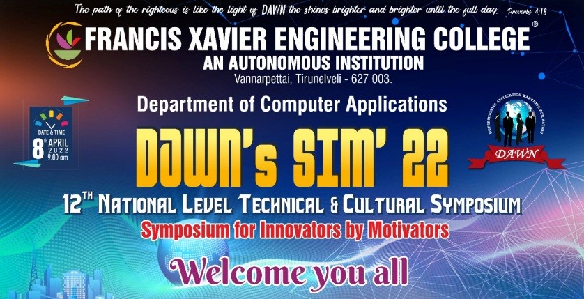 12th National Level Technical and Cultural Symposium Dawn’s Sim 22