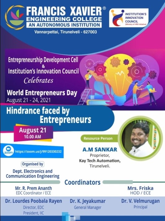 Hindrance faced by Entrepreneurs