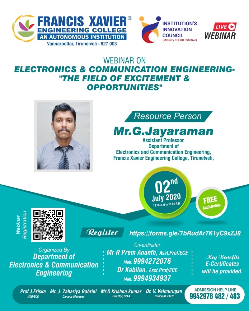 Webinar on Electronics & Communication Engineering -