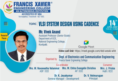 The Guest Lecture on VLSI System Design Using Cadence