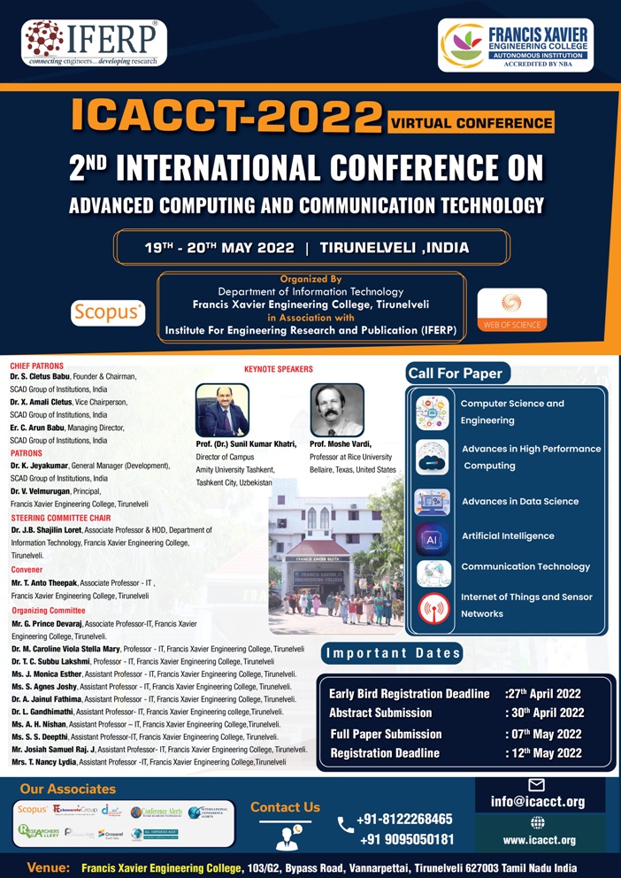 International Conference ICACCT - 2022