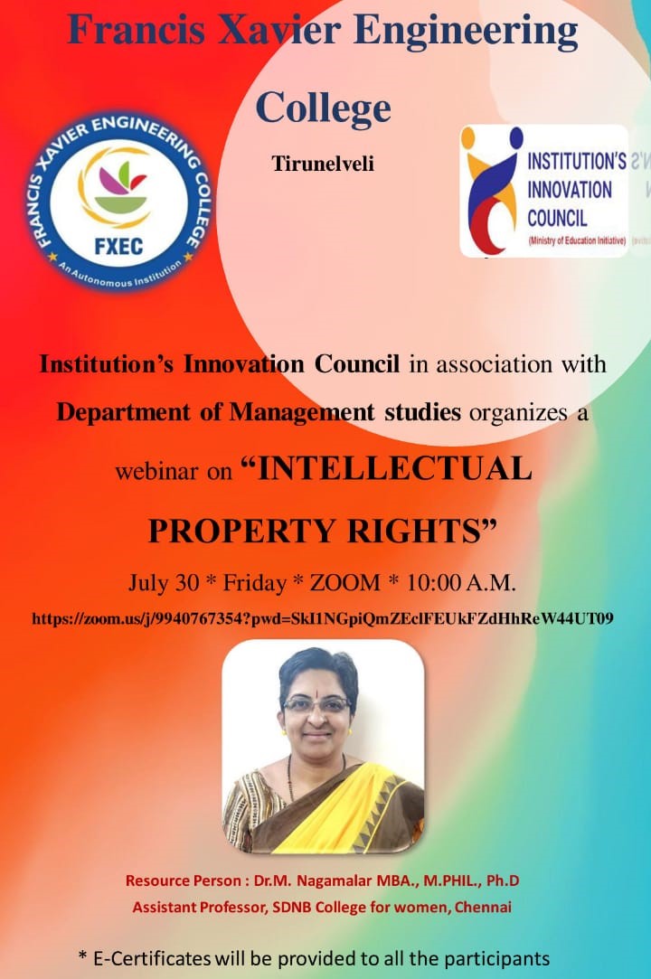 webinar on Intellectual Property Rights