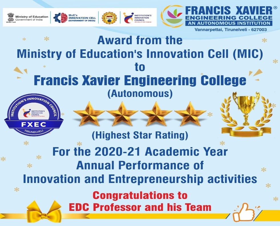 Award from Ministry of Education’s Innovation Council (MIC)