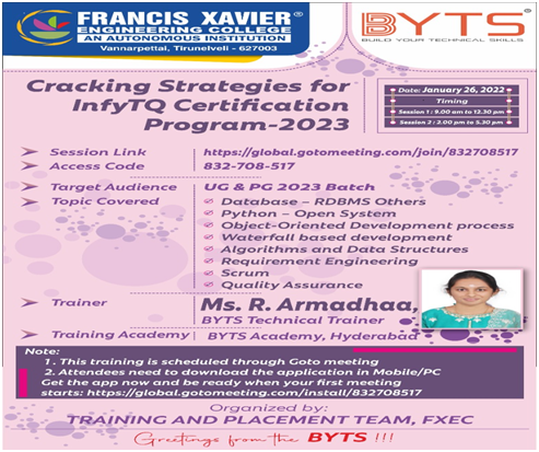 Cracking Strategies for InfyTQ Certification Program –2023