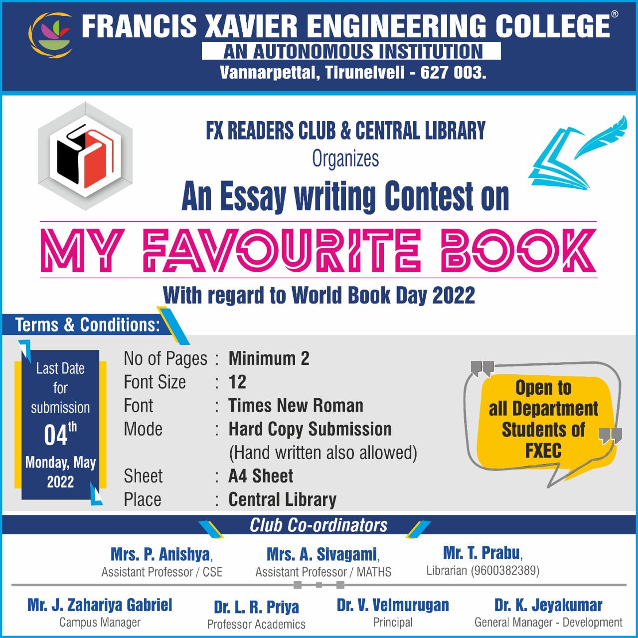 An Essay Writing Contest on My Favourite Book