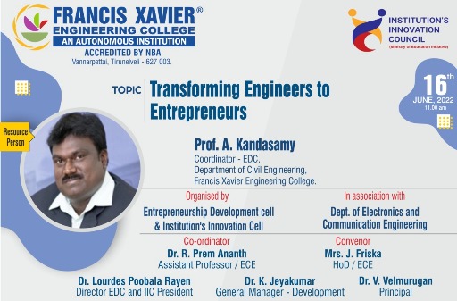 Seminar on Transforming Engineers to Entrepreneurs