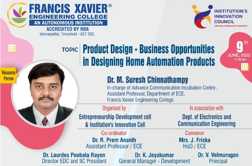 Workshop on Product Design - Business Opportunities in Designing Home Automation Products