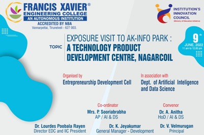 Exposure Visit to AK-INFO Park- A Technology Product Development Centre