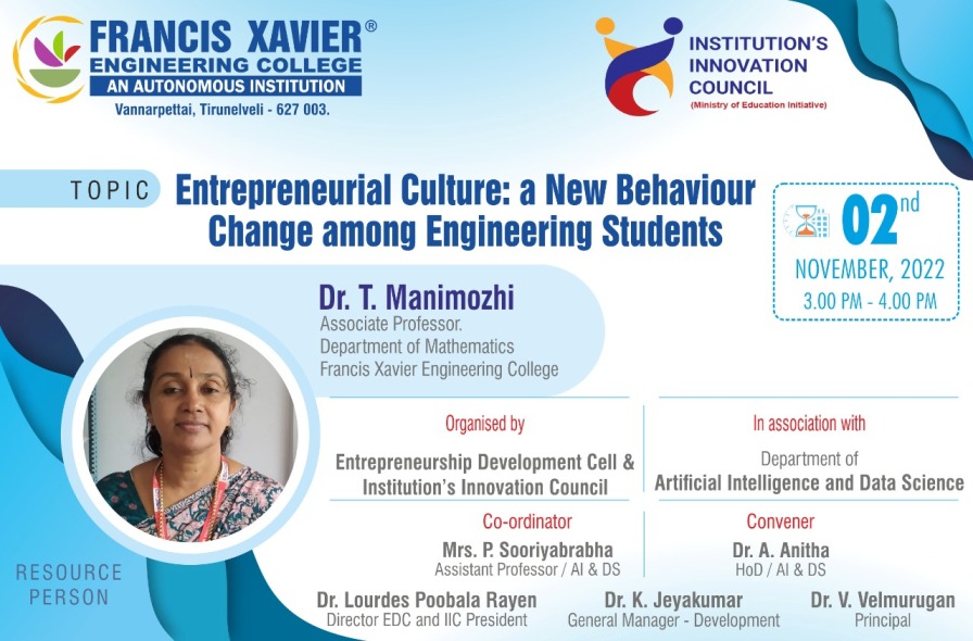 Entrepreneurial Culture: A New Behaviour Change among Engineering Students