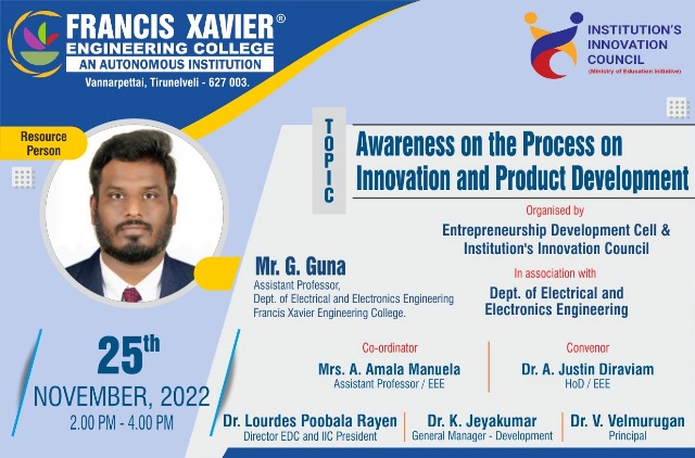 Awareness on the Process on Innovation and Product Development