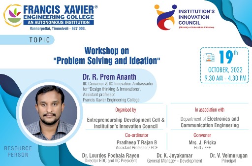 Workshop on Problem Solving and Ideation