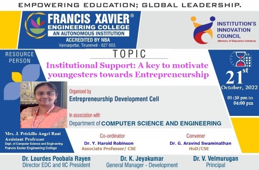A Key to Motivate Youngsters towards Entrepreneurship