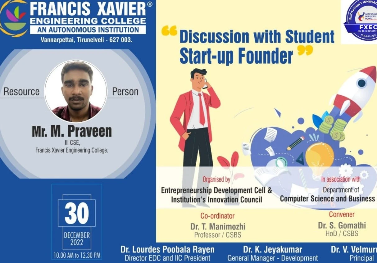 Discussion with Student Startup Founder