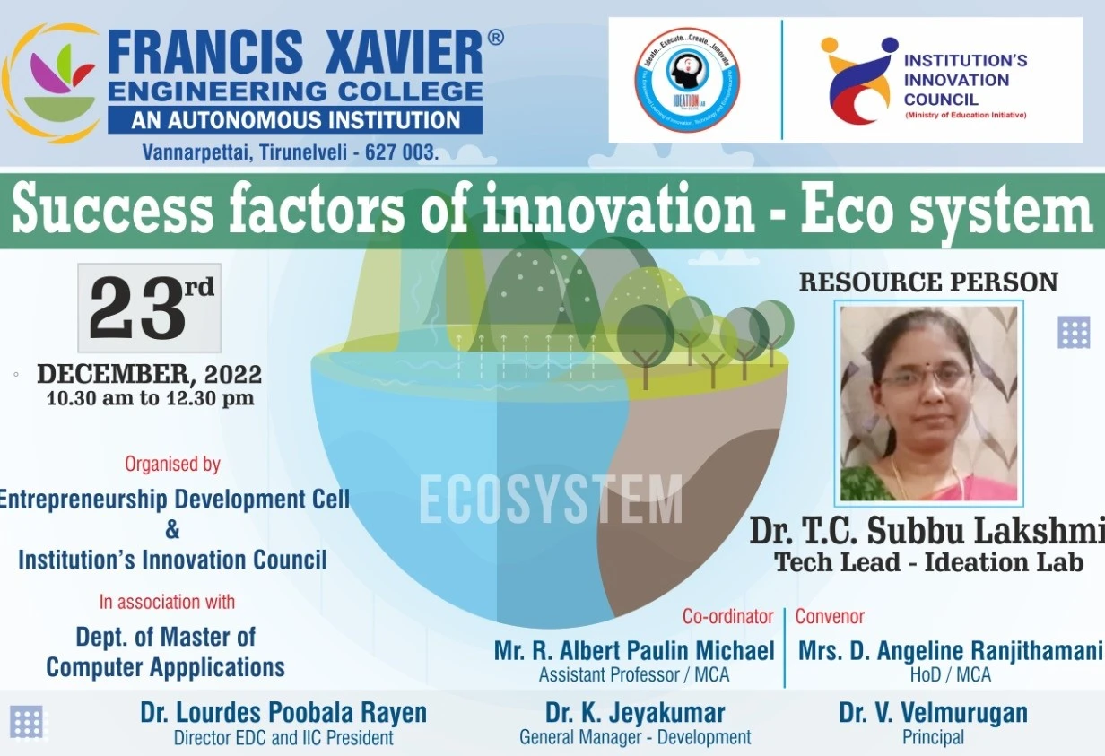 Expert Talk on Success Factors on Innovation Eco System