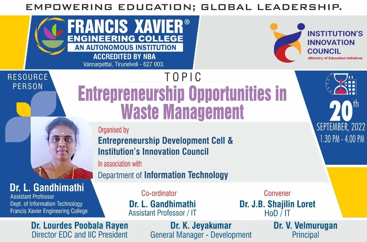 Expert Talk on Entrepreneurship Opportunities in Waste Management