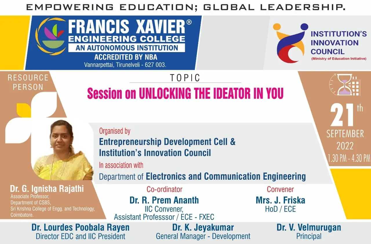 Expert Talk on Unlocking the Ideator in You