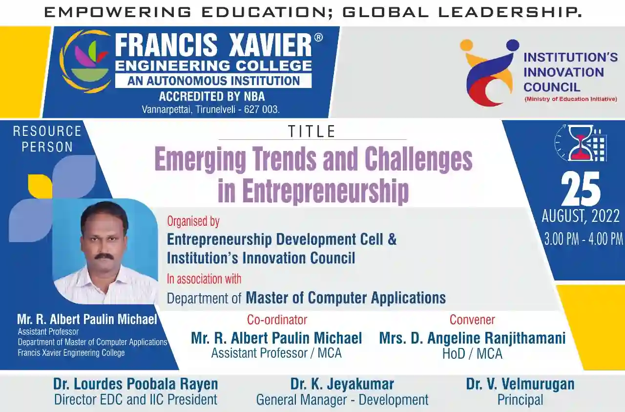 Seminar on Emerging Trends and Challenges in Entrepreneurship