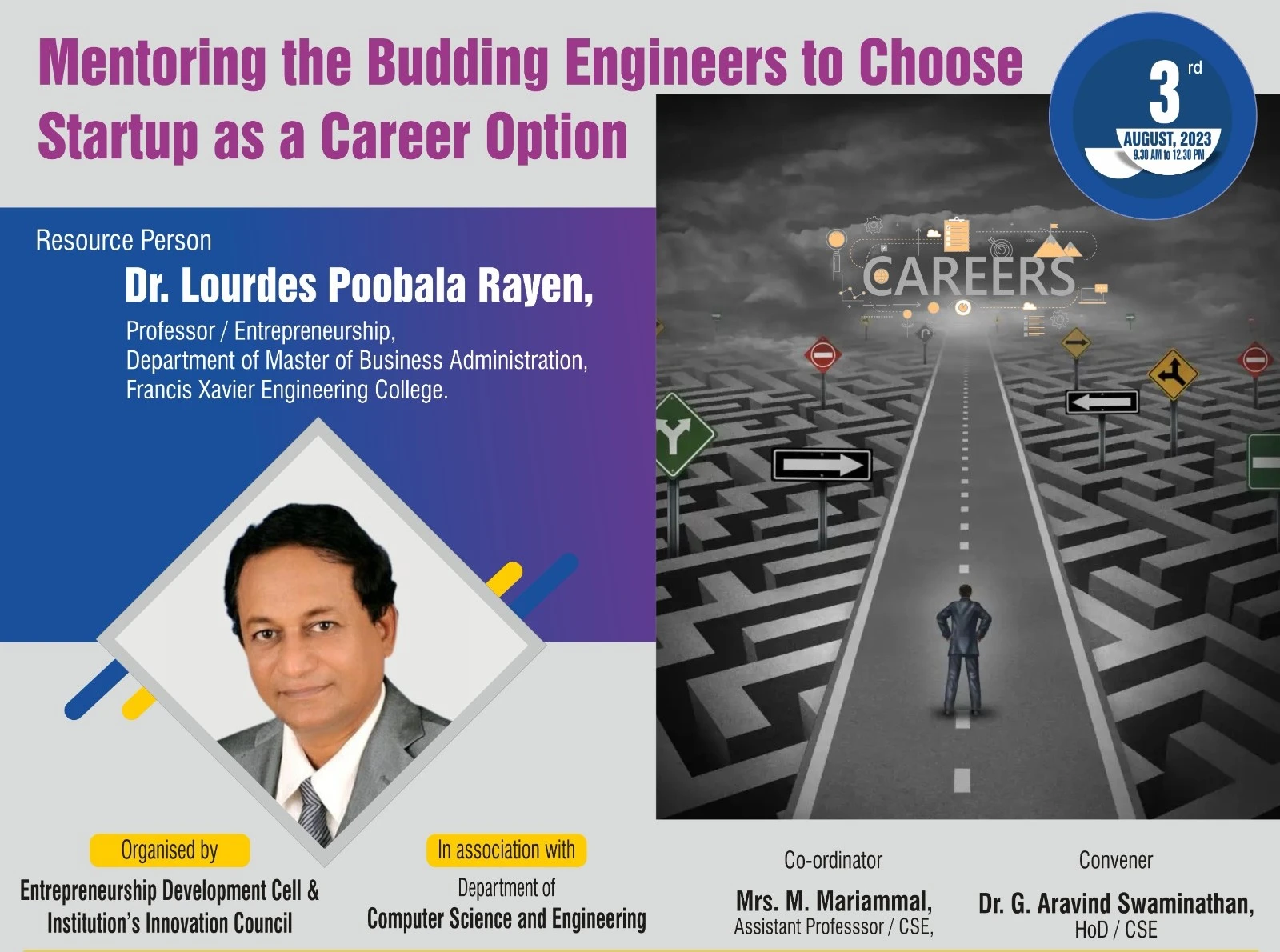 Mentoring the Budding Engineers to Choose Startup as their Career Option