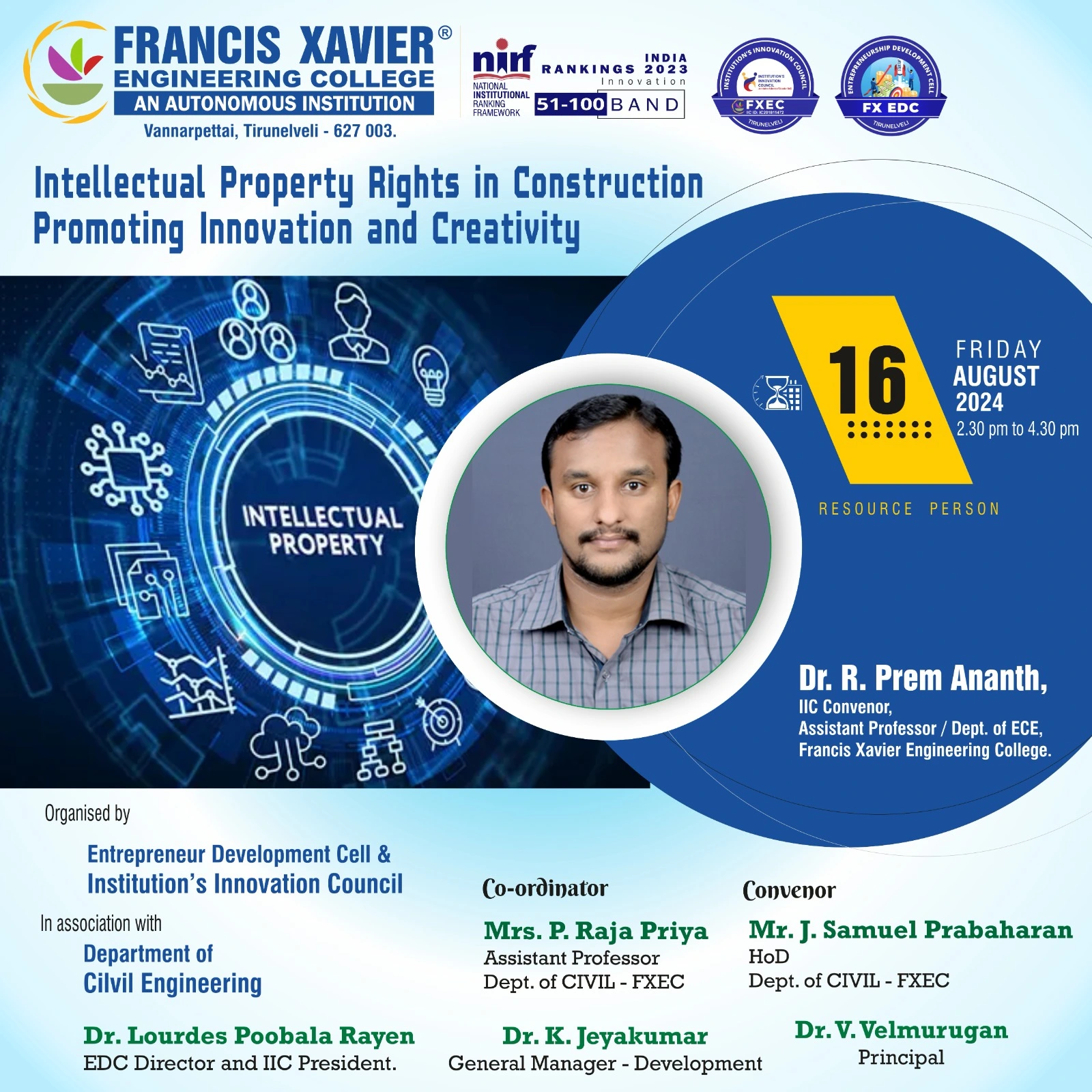 Expert Talk on Intellectual Property Rights in Construction Promoting Innovation and Creativity