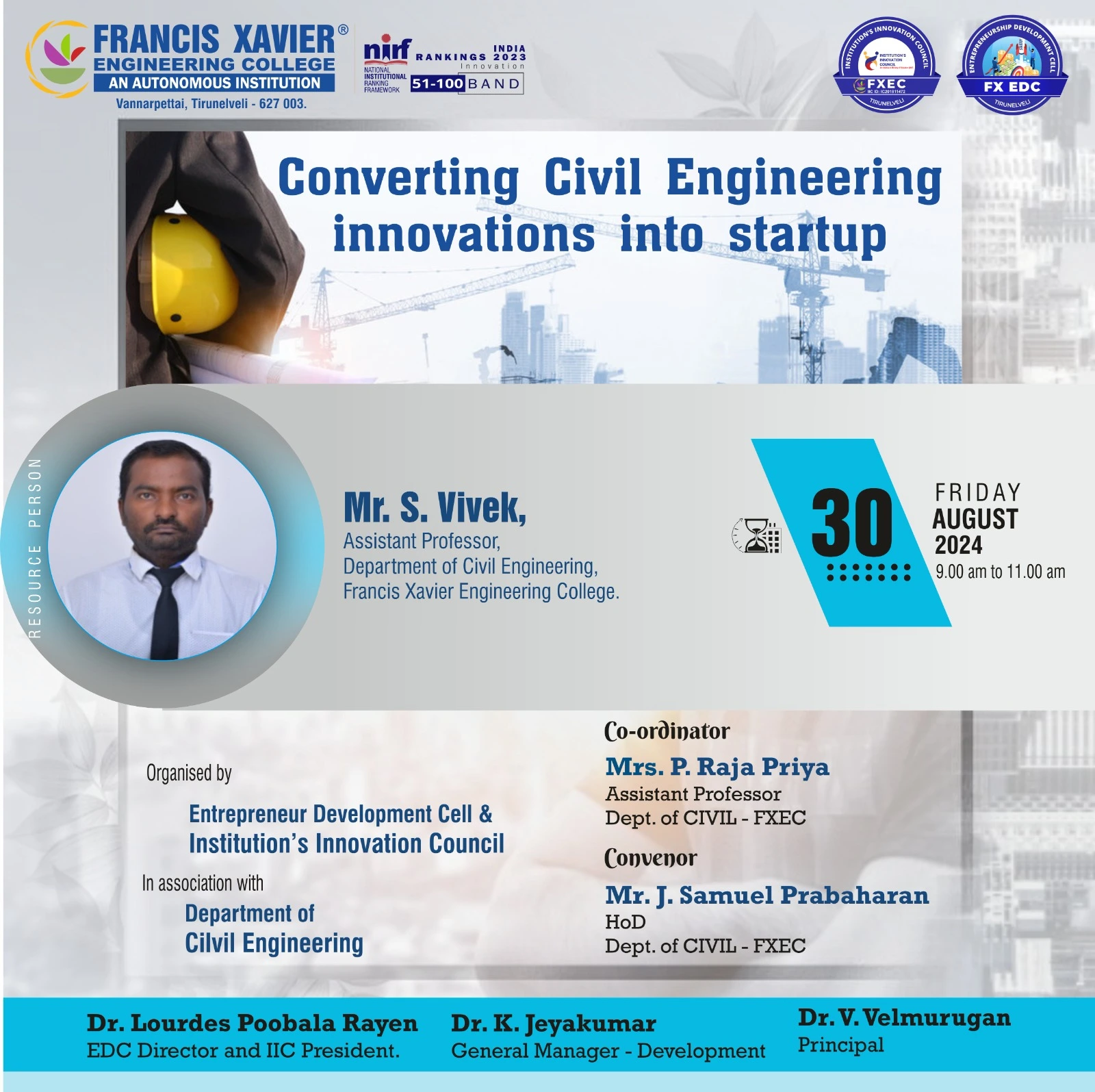 Expert Talk on Converting Civil Engineering Innovations into Startup