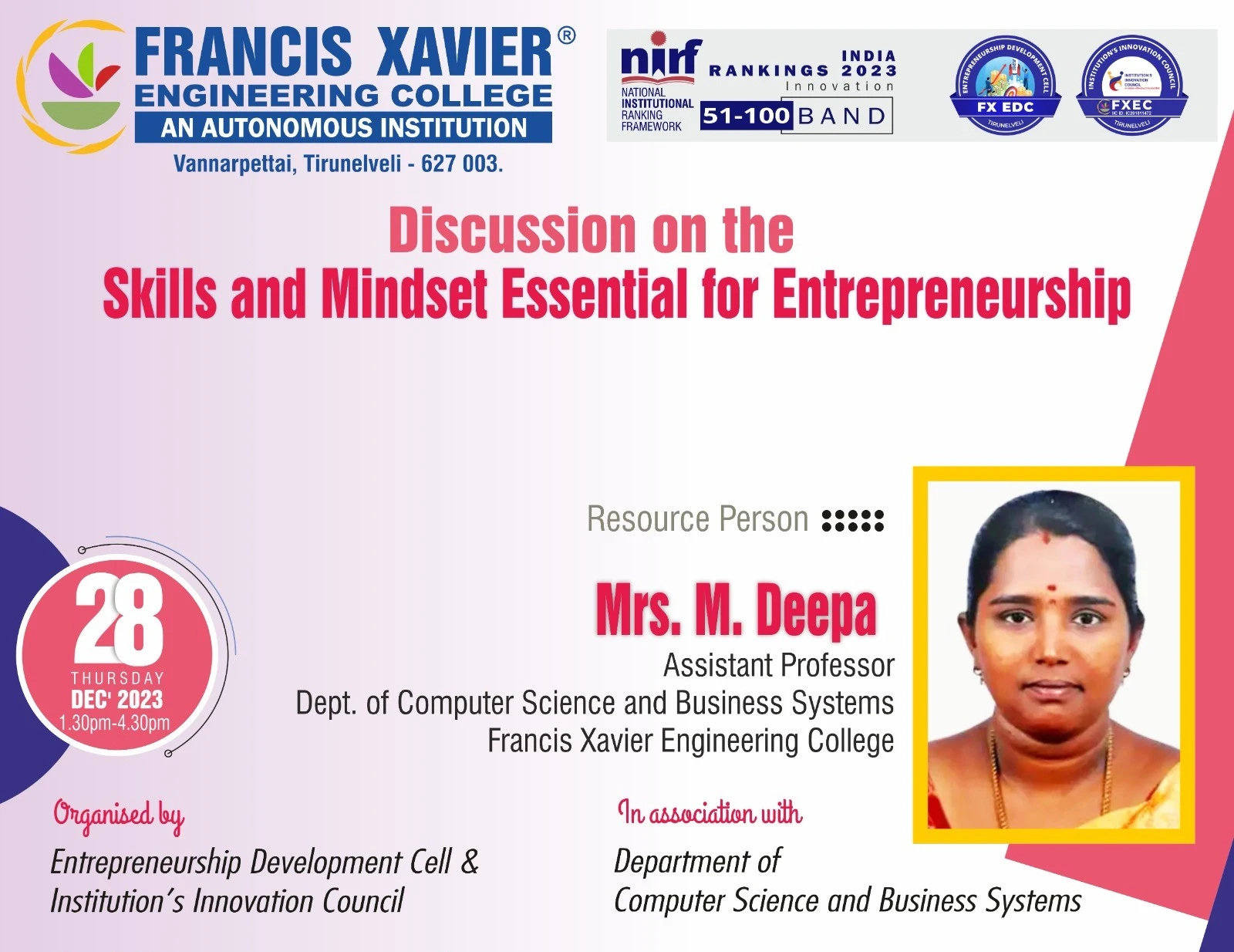 DISCUSSION ON THE SKILLS AND MINDSET ESSENTIAL FOR  ENTREPRENEURS