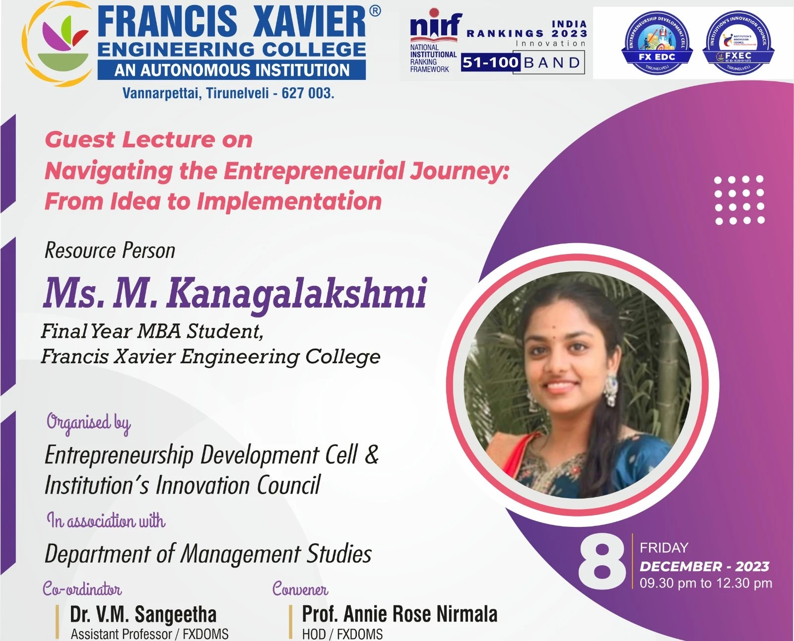 Guest Lecture on Navigating the Entrepreneurial Journey: From Idea to Implementation