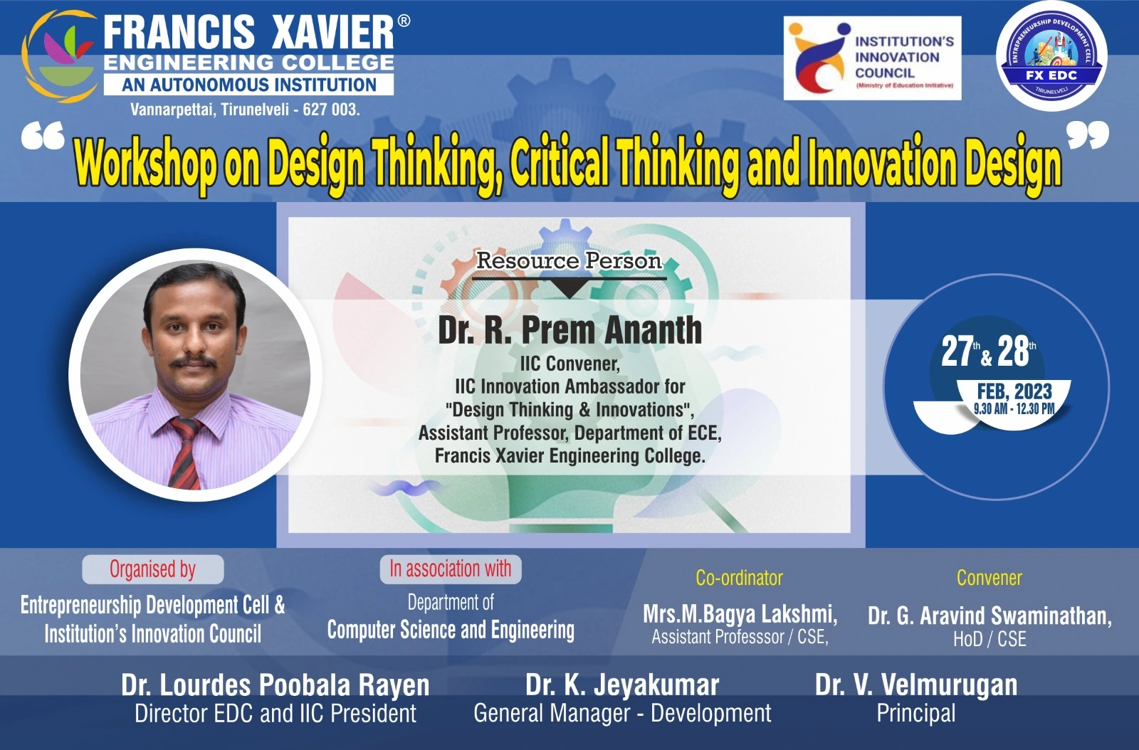 Workshop on Design Thinking, Critical Thinking and Innovation Design