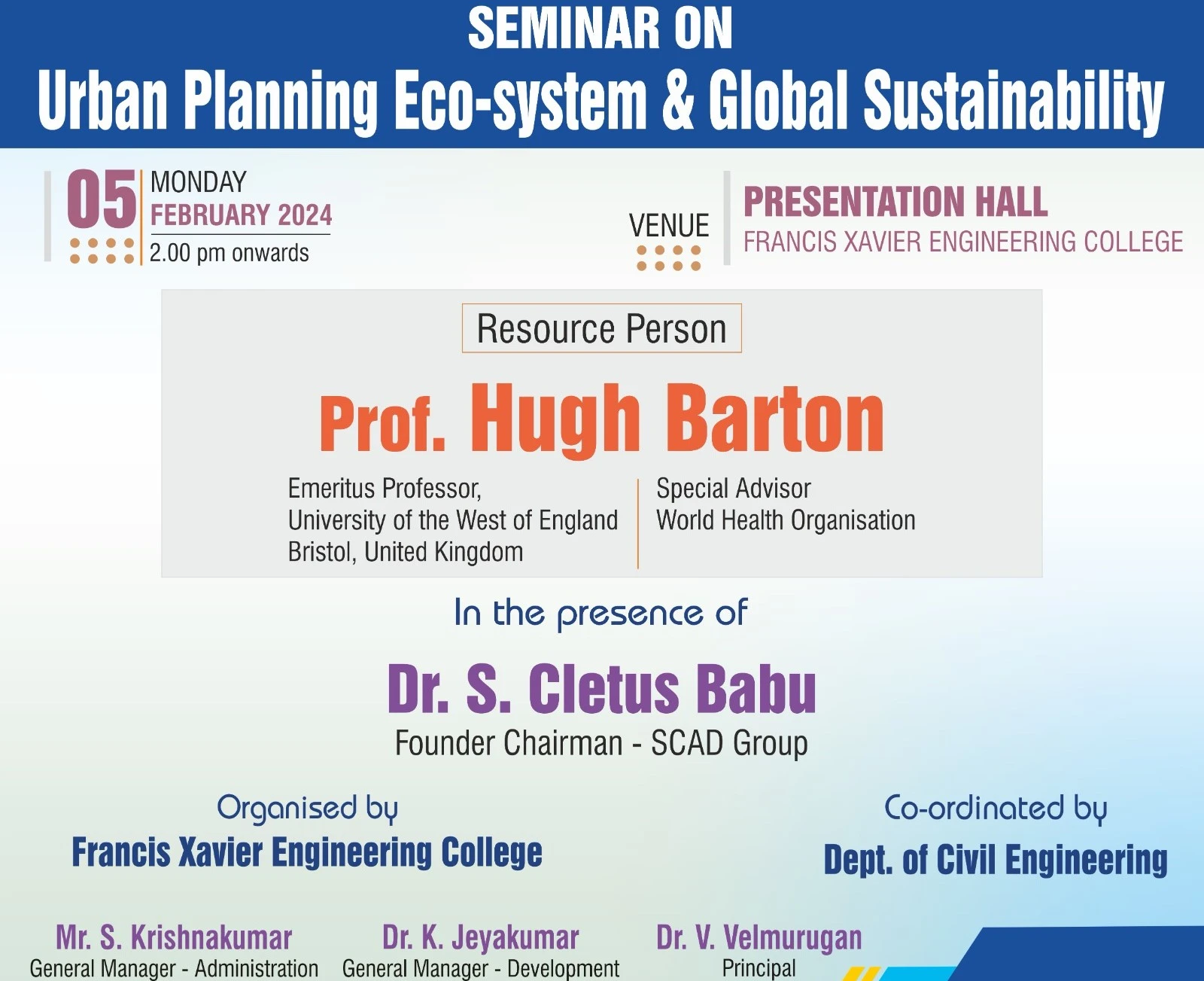 Seminar on Urban Planning Eco-System & Global Sustainability