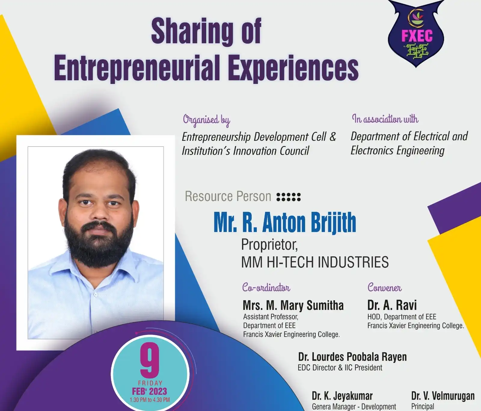 Sharing of Entrepreneurial Experiences
