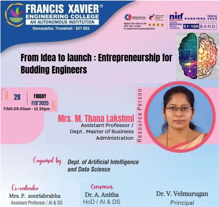“From Idea to Launch: Entrepreneurship for Budding Engineers”