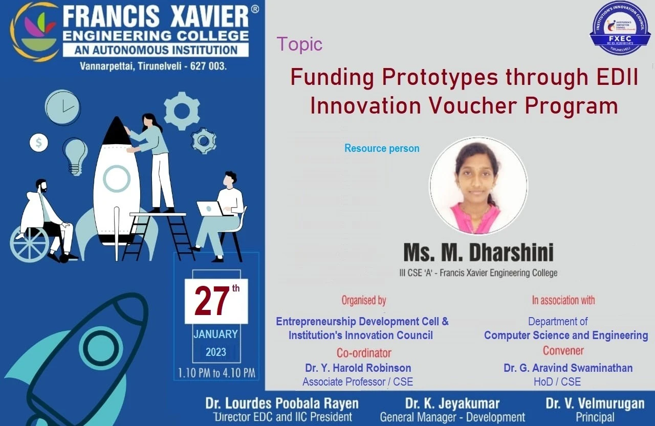 Guest Talk on Funding prototypes through EDII Innovation Voucher Program