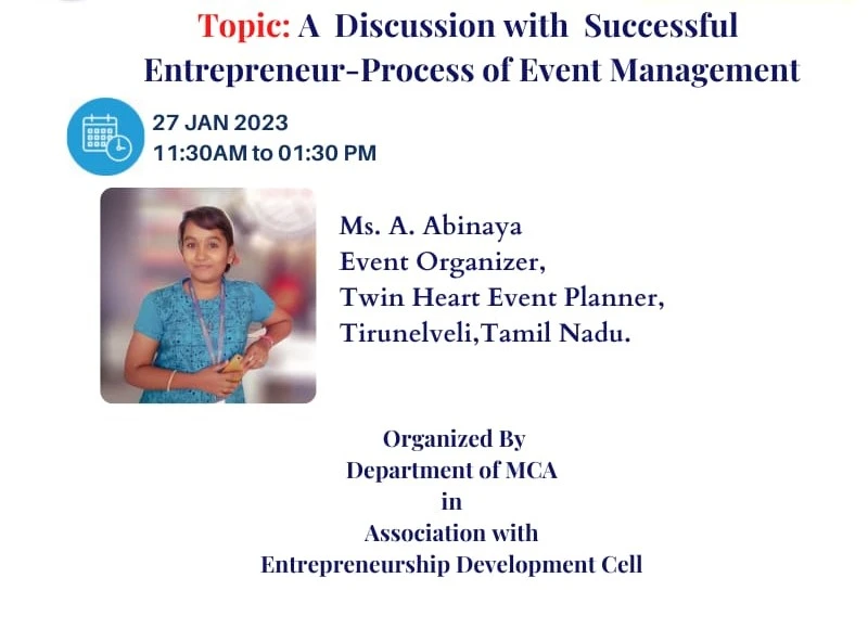 A Discussion with a Successful Entrepreneur- Process of Event Management