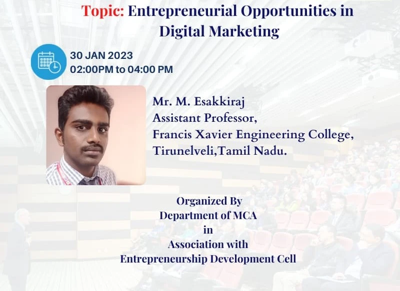 Expert Talk on Entrepreneurial Opportunities in Digital Marketing 