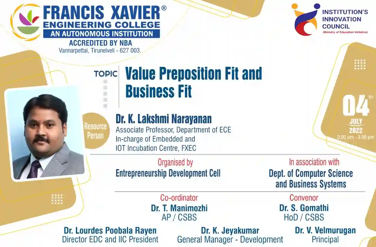 Workshop on Value Preposition Fit and Business Fit