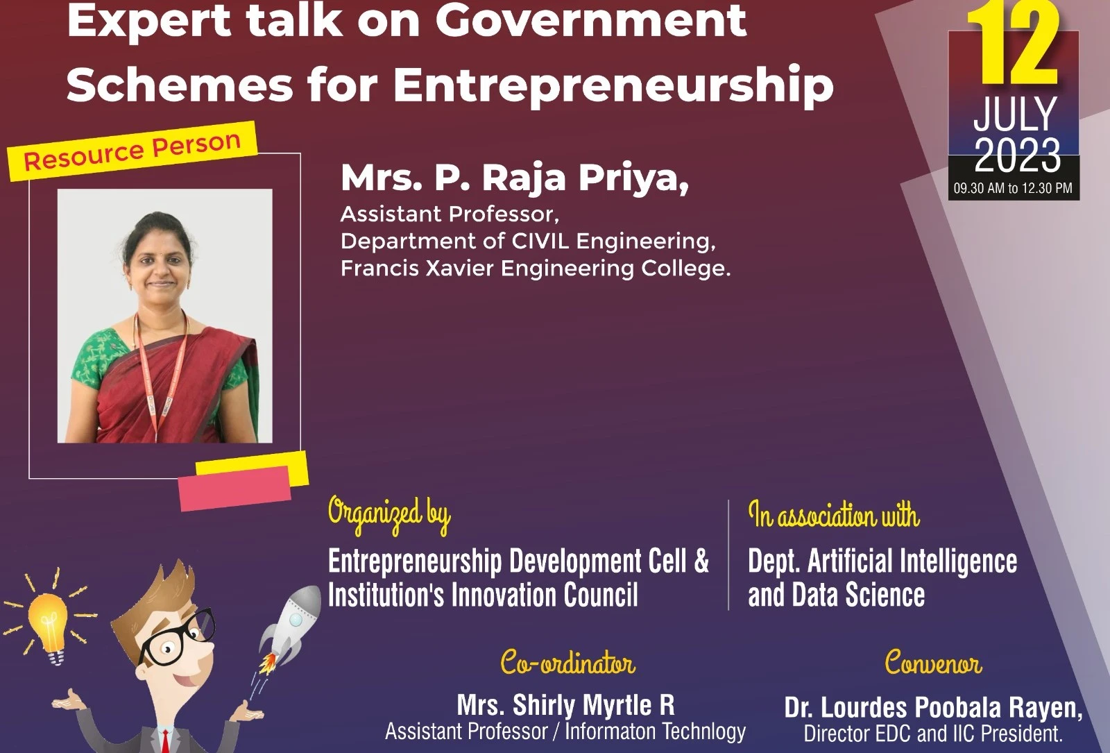 Expert talk on Government Schemes for Entrepreneurship
