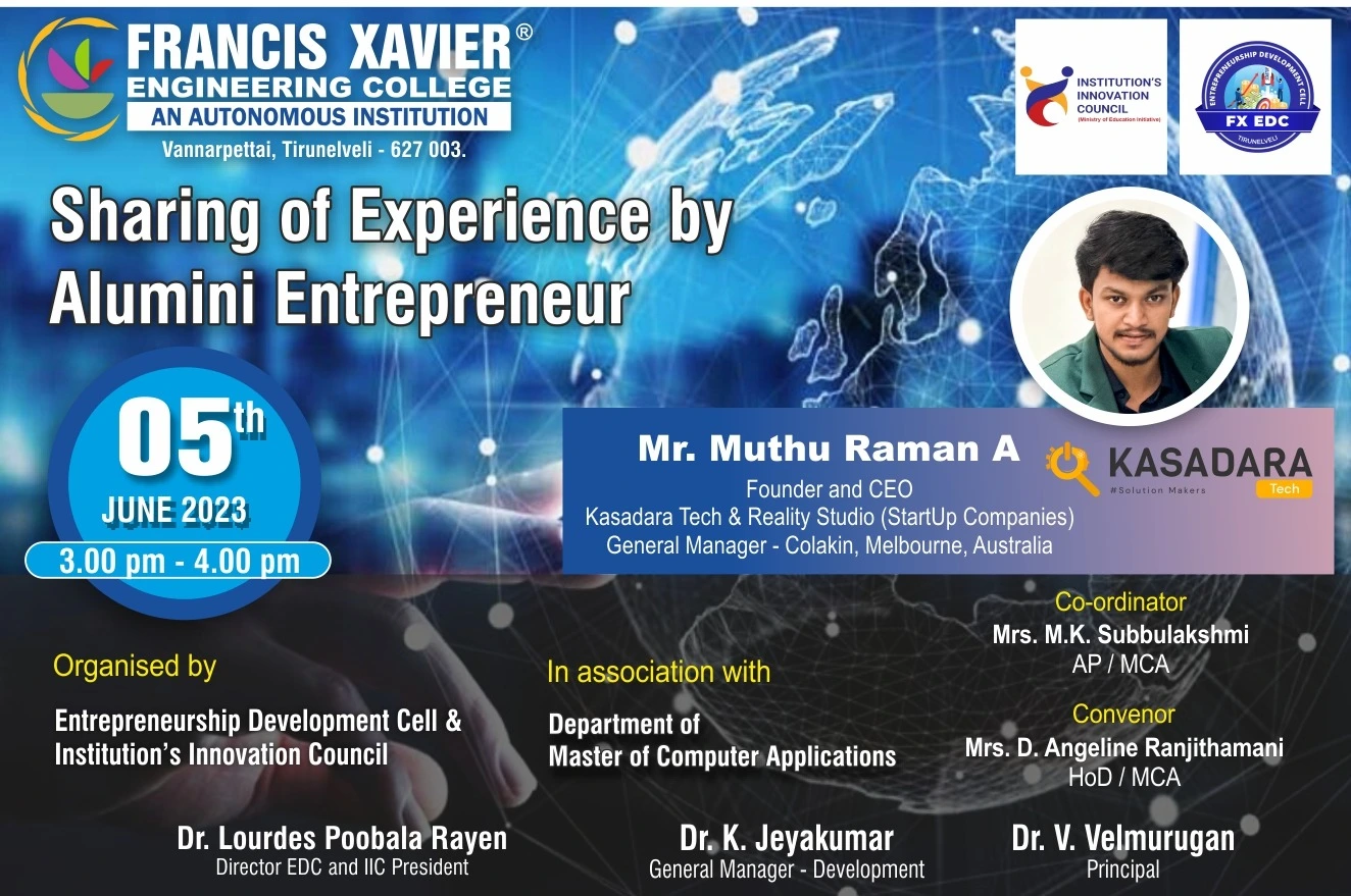 Sharing of Experience by Alumni Entrepreneur