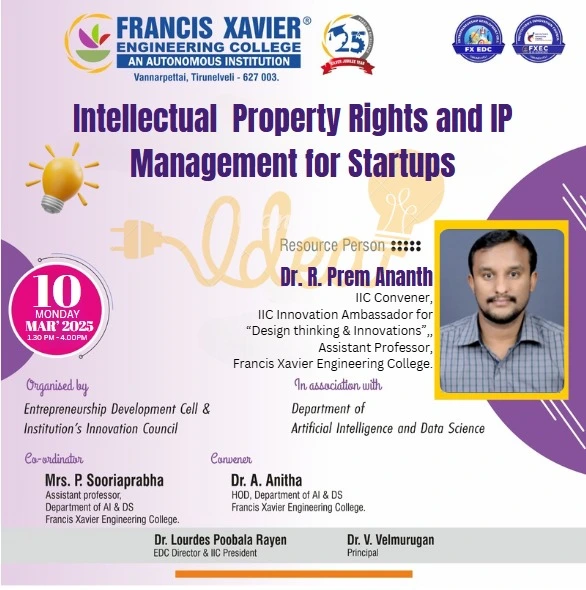 “Intellectual Property Rights and IP Management for Startups”