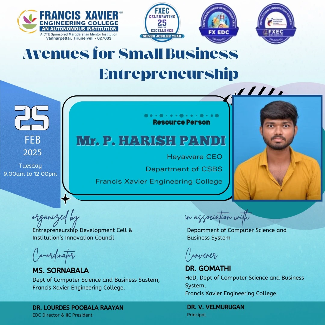  “AVENUES FOR SMALL BUSINESS ENTREPRENEURSHIP”